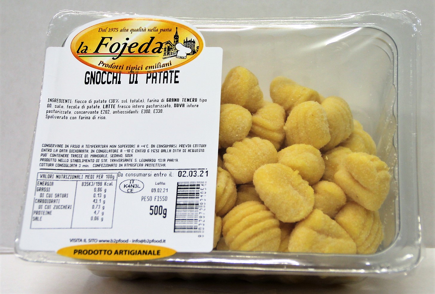 Gnocchi di Patate 500 gr - La Gazza shop